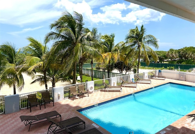 view of pool with a patio