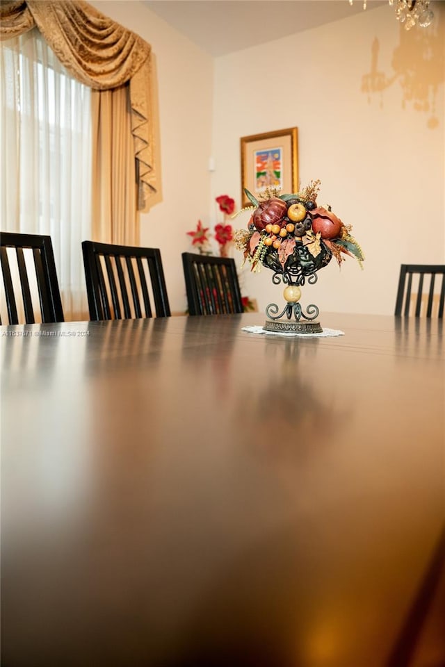 view of dining room