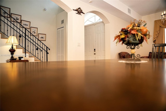 view of foyer entrance