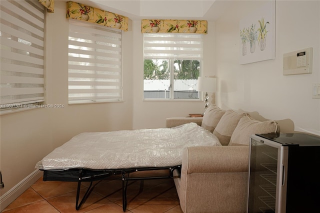 dining space featuring tile patterned flooring