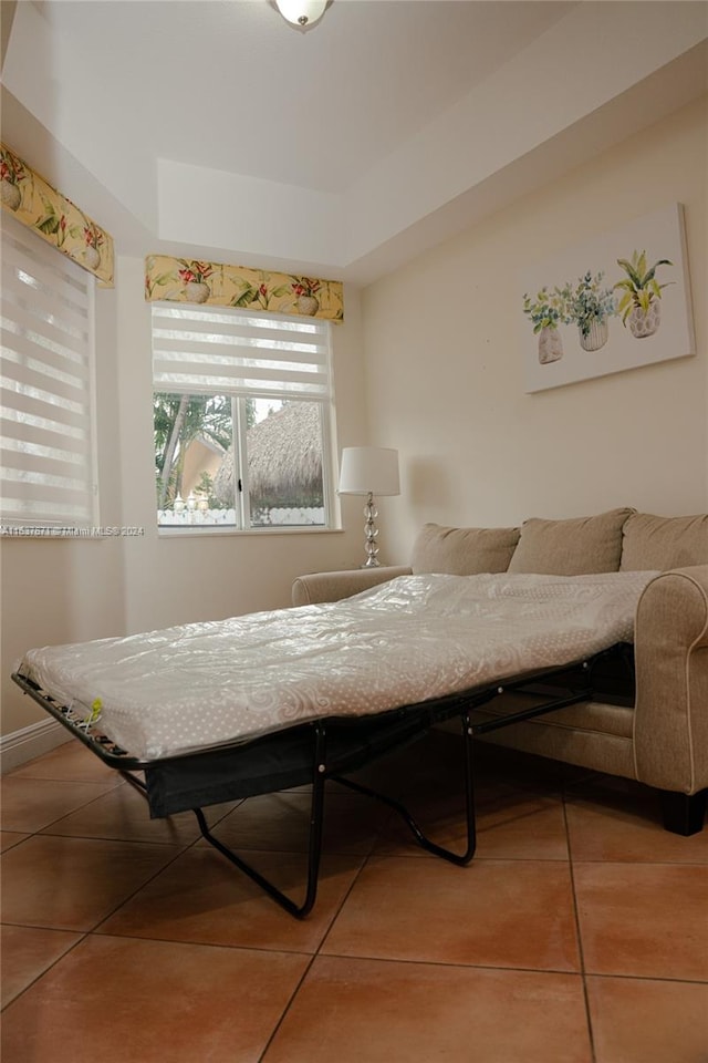 dining room featuring tile patterned flooring