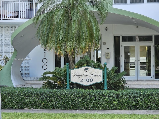 view of community sign