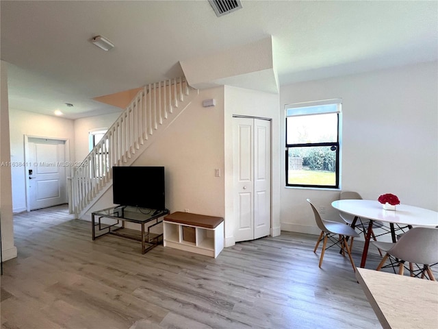 interior space featuring hardwood / wood-style flooring