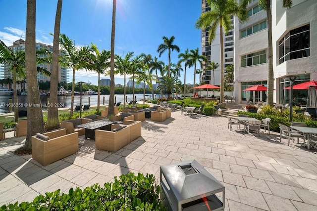 view of property's community featuring a water view