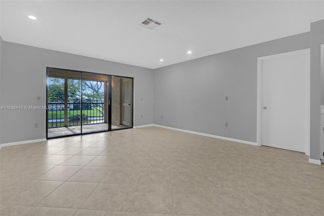 view of tiled spare room