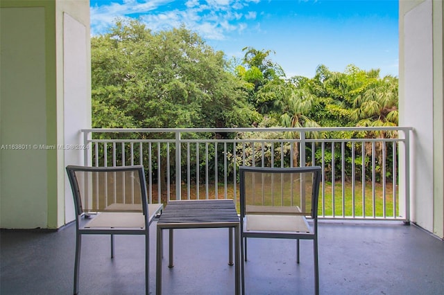 view of balcony