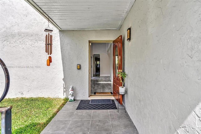 view of doorway to property