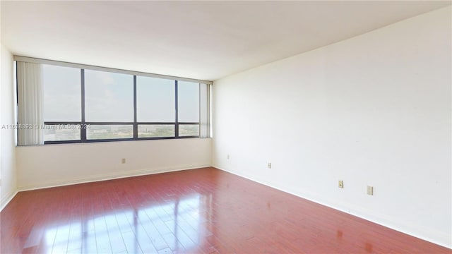 unfurnished room featuring wood-type flooring