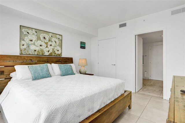 view of tiled bedroom