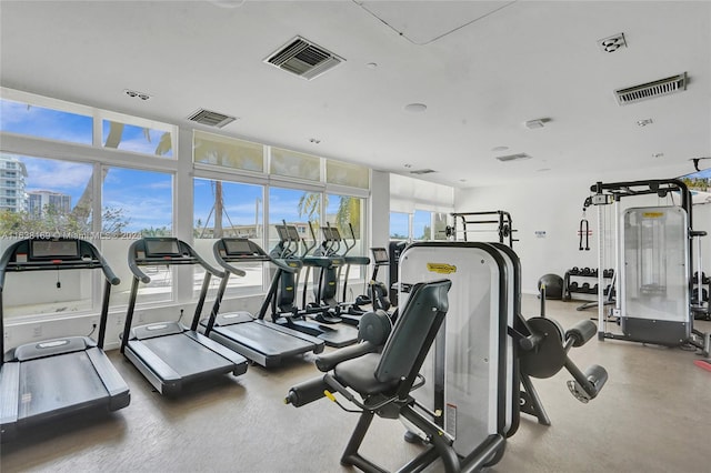 view of workout area