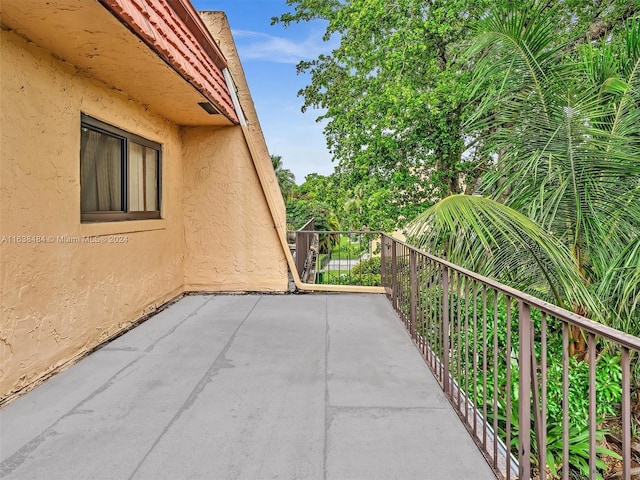 view of patio / terrace with a balcony