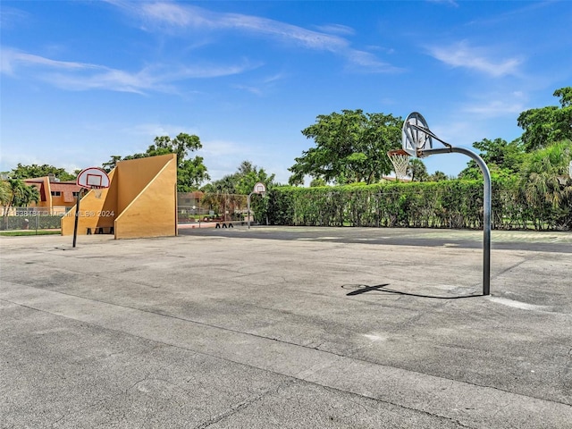 view of sport court