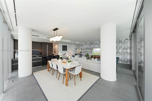2000 S Ocean Dr Unit 31B, Hallandale Beach, FL 33009 - tiled dining area with wallpapered walls