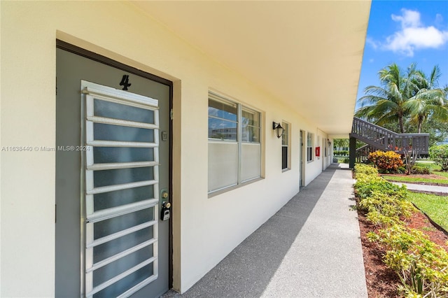 view of doorway to property