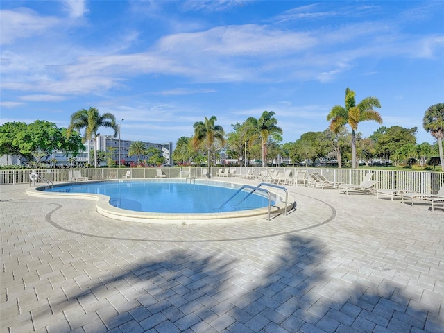 view of pool with a patio