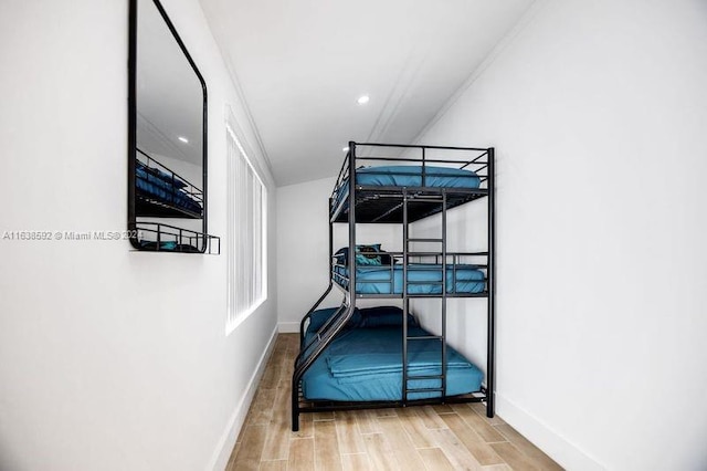 bedroom featuring light hardwood / wood-style floors