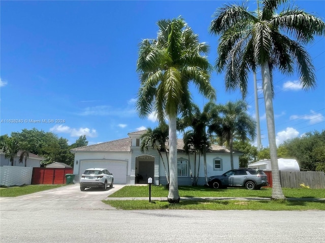 view of front of home featuring a garage