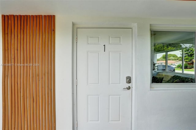 view of doorway to property