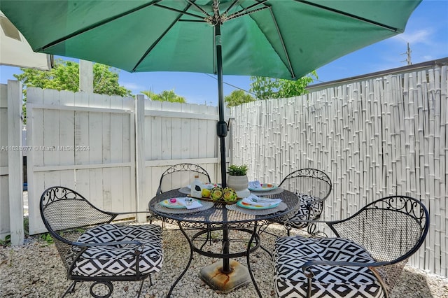 view of patio with fence