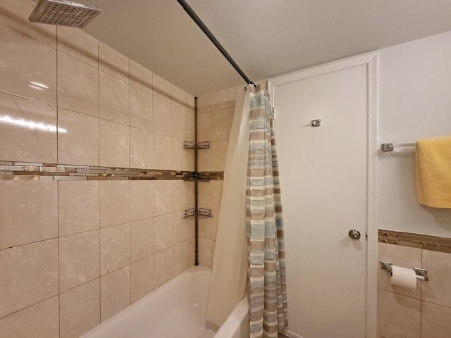 1825 S Ocean Dr Unit 206, Hallandale Beach, FL 33009 - bathroom featuring shower / tub combo with curtain