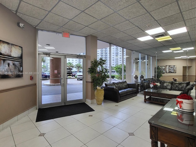 1825 S Ocean Dr Unit 206, Hallandale Beach, FL 33009 - community lobby with a drop ceiling and a surveillance system