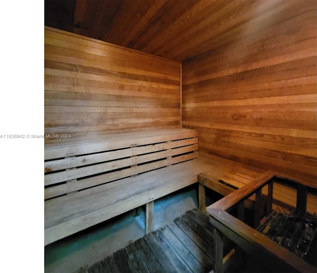 1825 S Ocean Dr Unit 206, Hallandale Beach, FL 33009 - sauna / steam room featuring wood walls and wood ceiling
