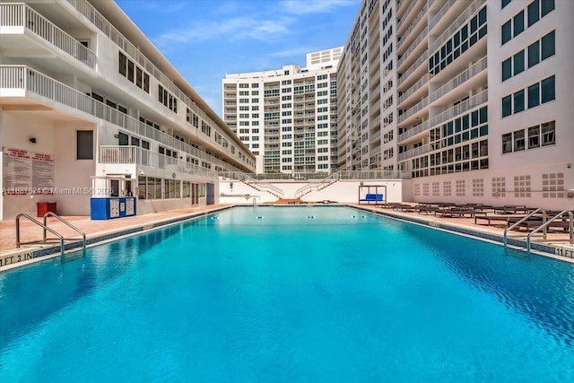 view of pool with a patio area