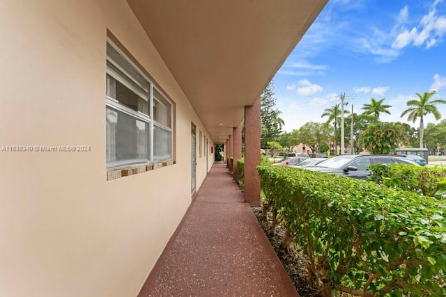 exterior space featuring stucco siding