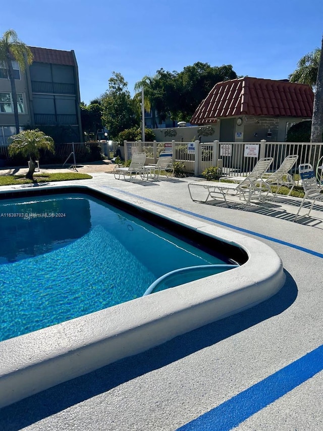 view of pool with a patio