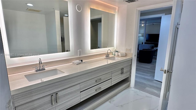 bathroom with vanity