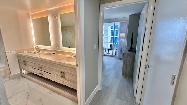 bathroom with vanity