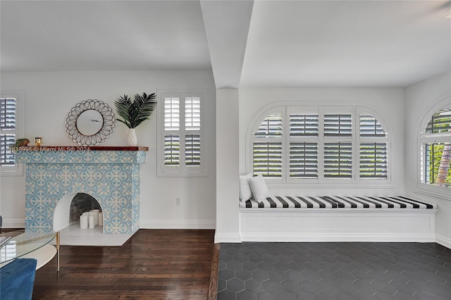 interior space featuring dark hardwood / wood-style floors