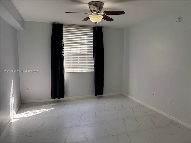 empty room with ceiling fan