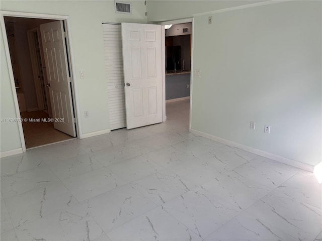 unfurnished bedroom with sink