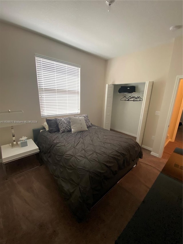 bedroom with carpet floors