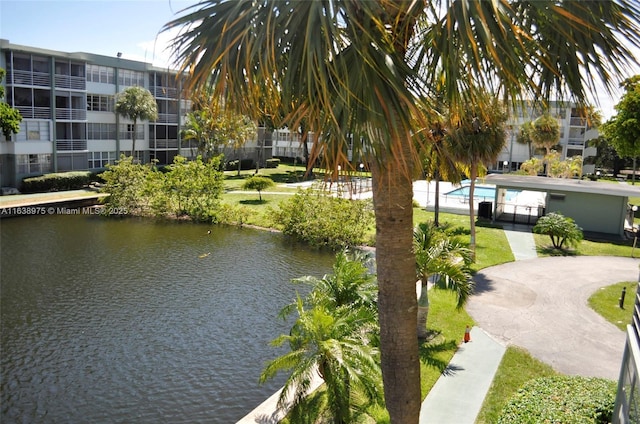 view of water feature