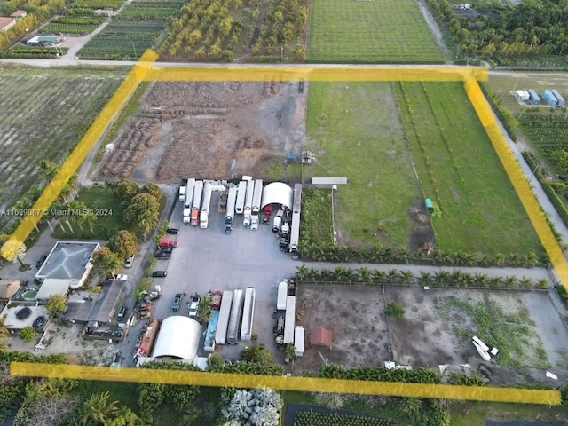 aerial view featuring a rural view