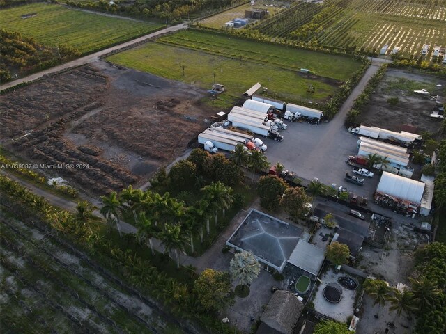 bird's eye view with a rural view