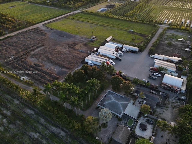 aerial view featuring a rural view