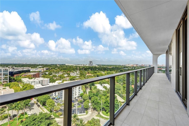 balcony featuring a city view