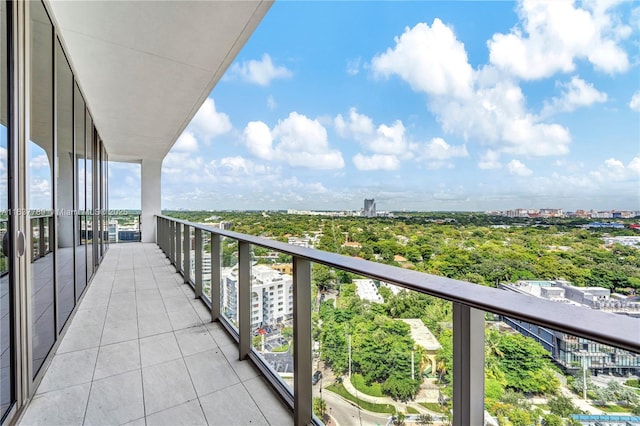 balcony featuring a view of city