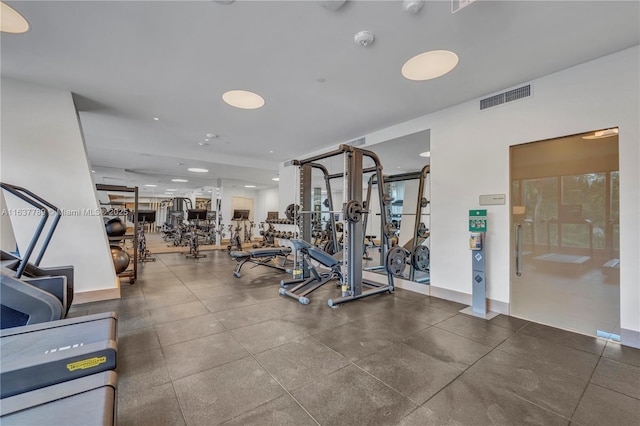 view of exercise room