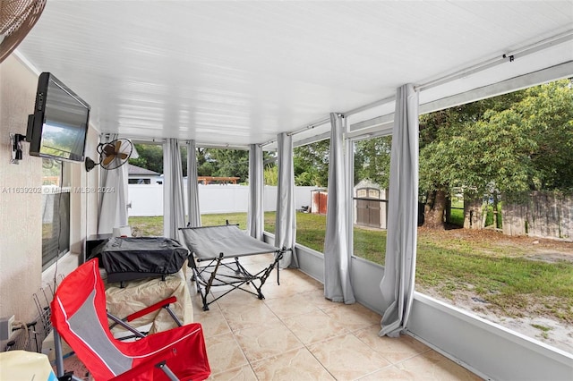 view of sunroom