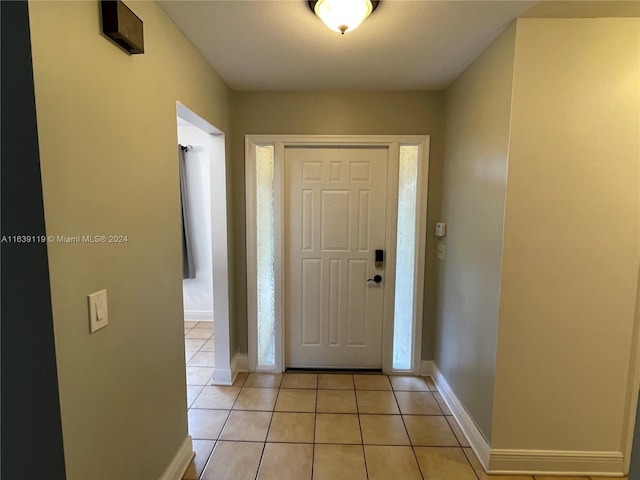 view of tiled foyer