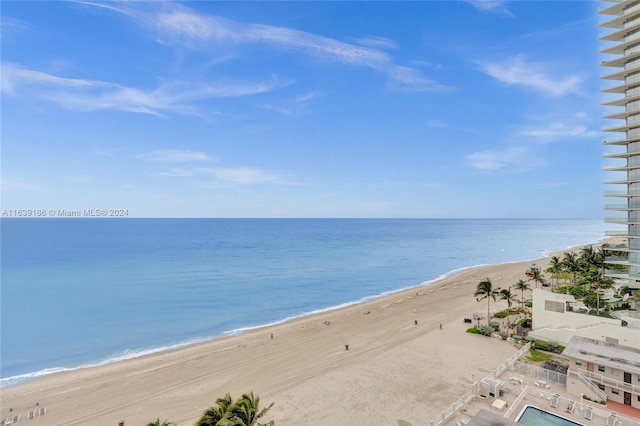 property view of water with a view of the beach