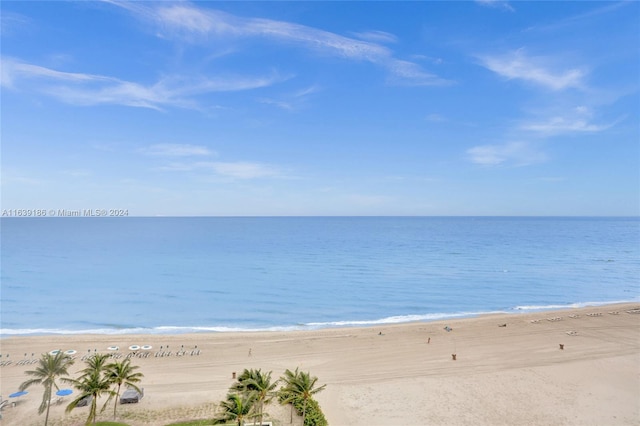 water view with a view of the beach