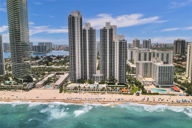 city view with a water view and a beach view