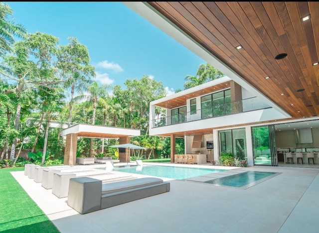 view of pool with a patio area