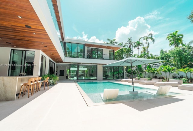 view of pool with a patio area