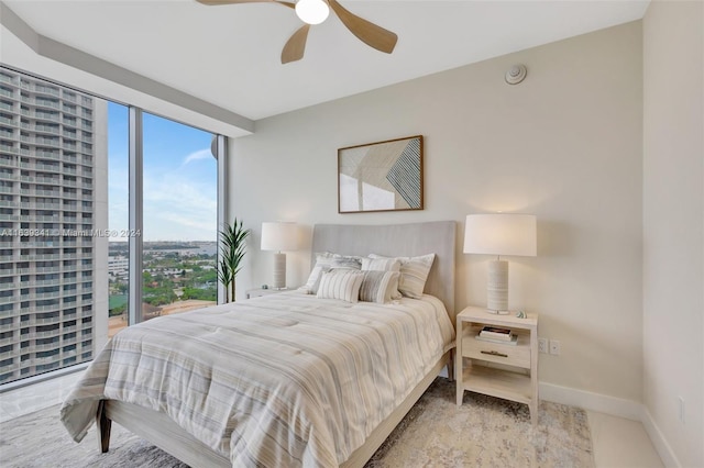 bedroom with ceiling fan